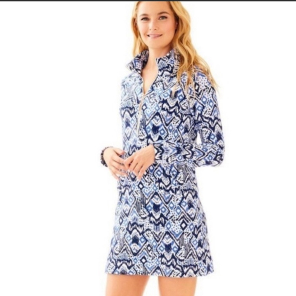 Lilly Pulitzer Oh My Cod Skipper Dress Blue - Medium